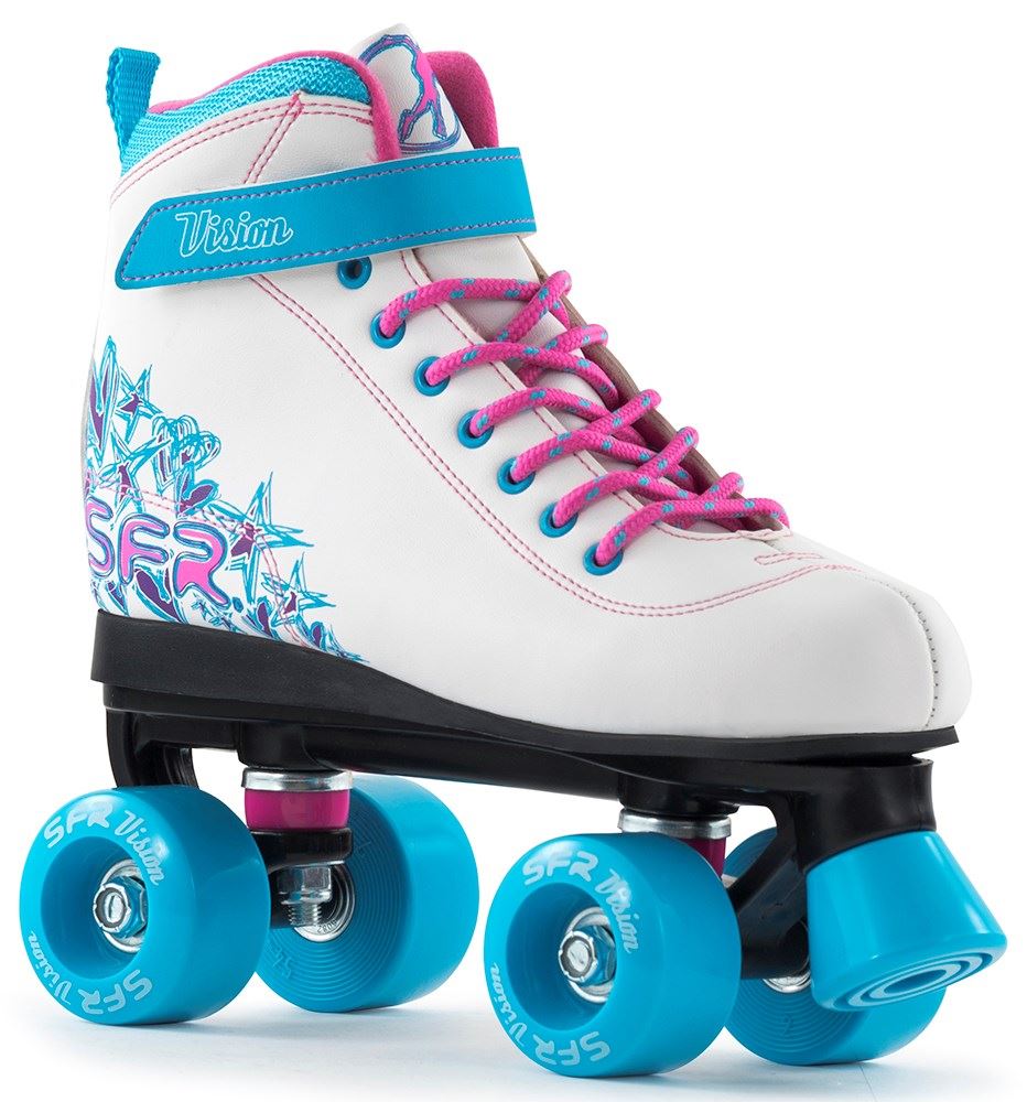 SFR Vision II Children's Quad Skates - White / Blue - UK 11J EU 29 US M12JL12J