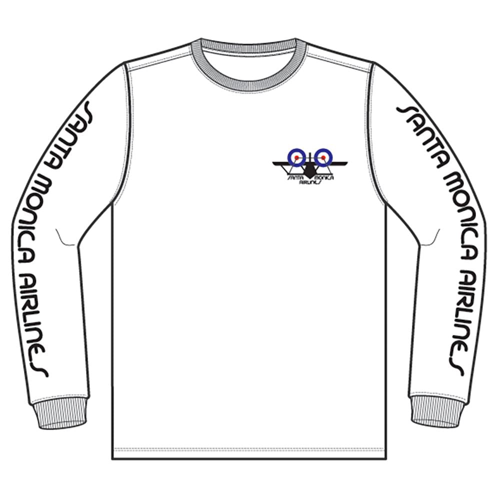 A Bi-Plane L/S Tee White - Skatewarehouse.co.uk