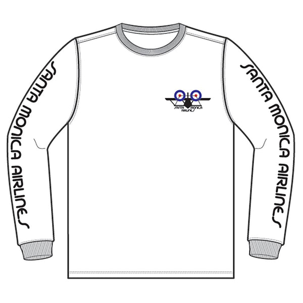 A Bi-Plane L/S Tee White - Skatewarehouse.co.uk