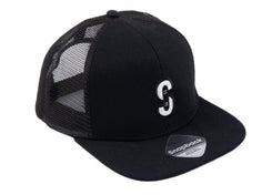 Skatewarehouse Skate Trucker Cap Hat - Black - Skatewarehouse.co.uk
