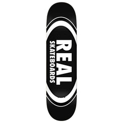 Real Team Classic Oval (Black) Skateboard Deck - 8.25"