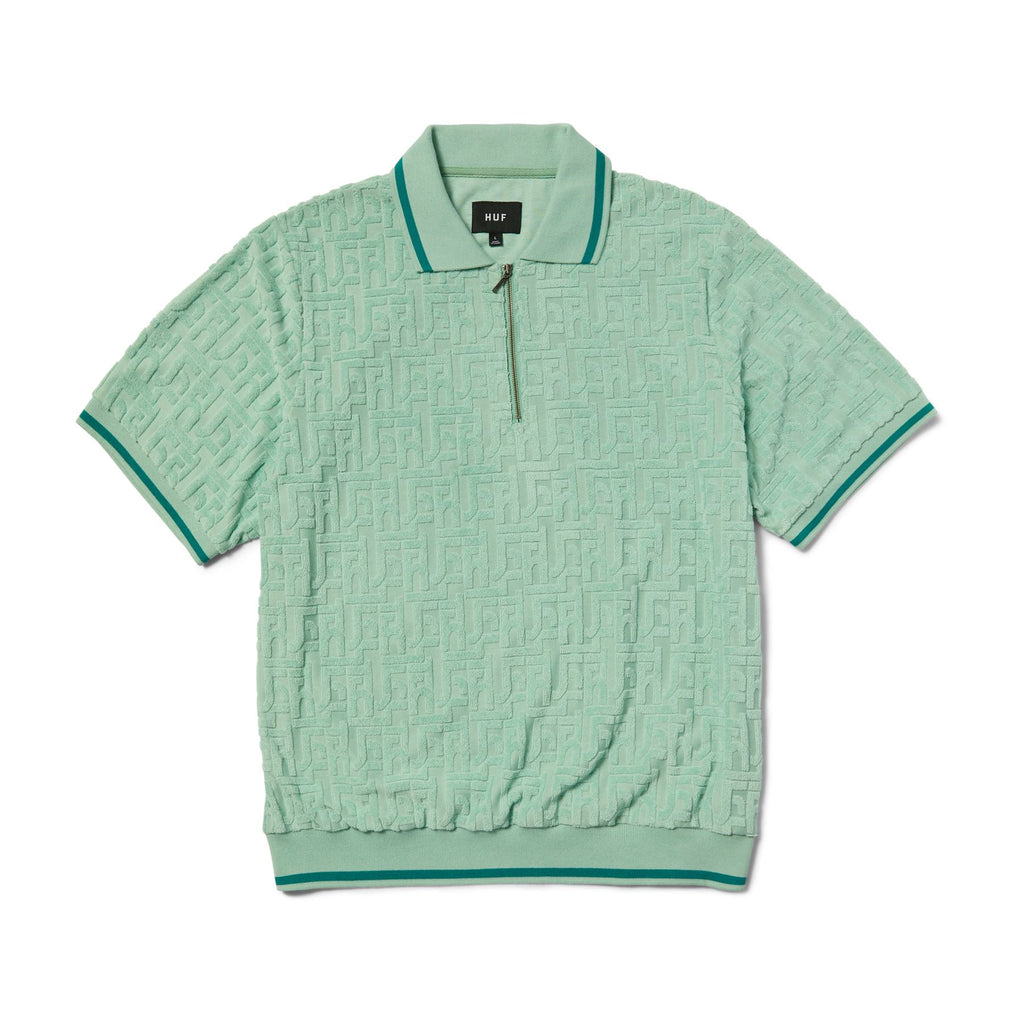 Tether Jacquard S / S Terry Top (Jade)