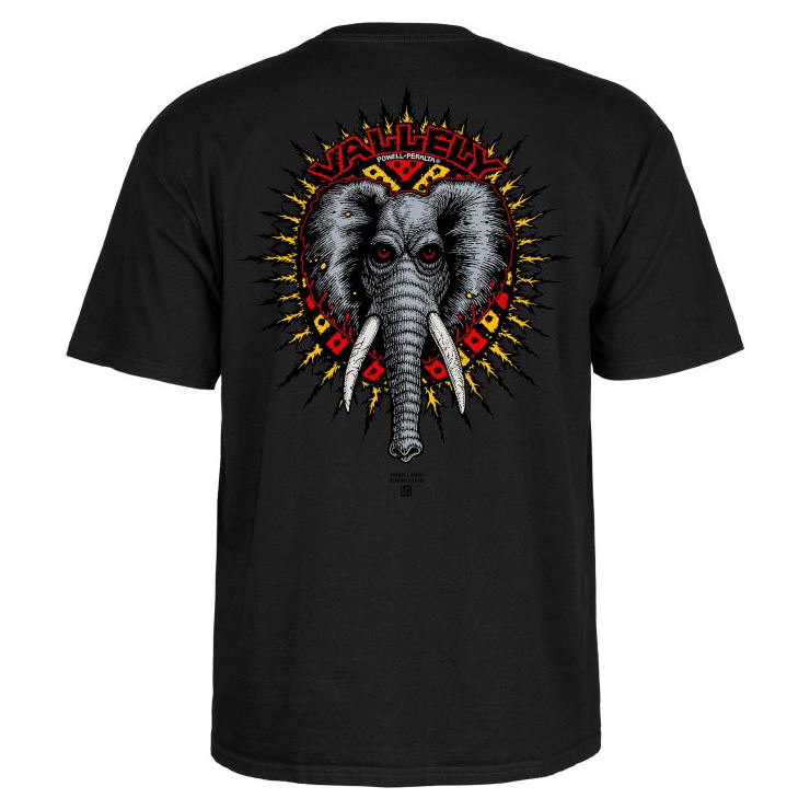 Powell-Peralta Mike Vallely Elephant Tee Black - Skatewarehouse.co.uk