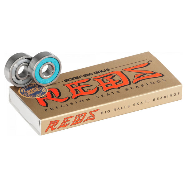 Bones Big Balls Reds - 8mm 8 Pack Skateboard Bearings