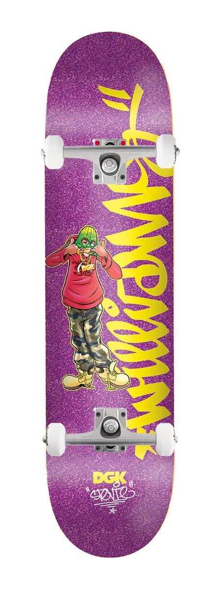DGK Cheesin' Williams Purple Glitter x Venom Custom Complete Skateboard - 8.375