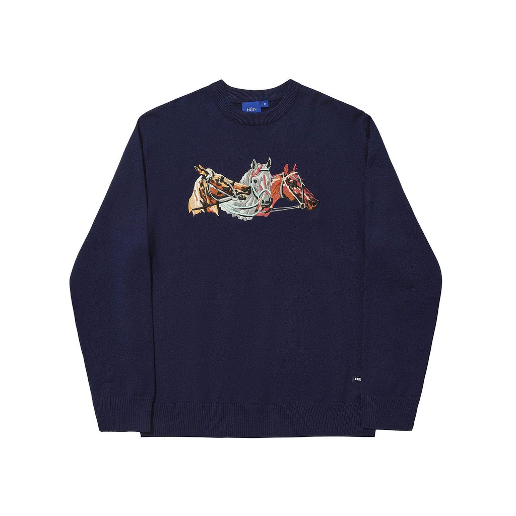 Horses Crewneck Knit (Navy)