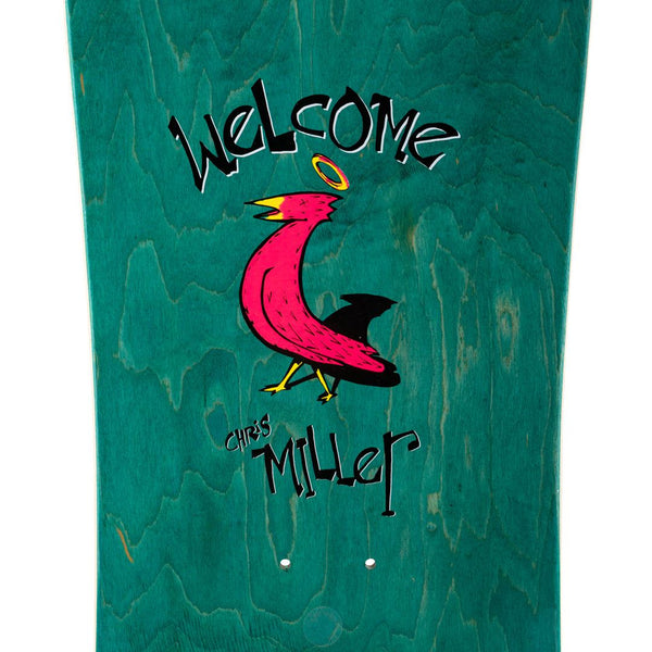 Welcome Skateboards Miller Beast on Crossbone 10 (Metalic Silver) Skateboard Deck - 10.0
