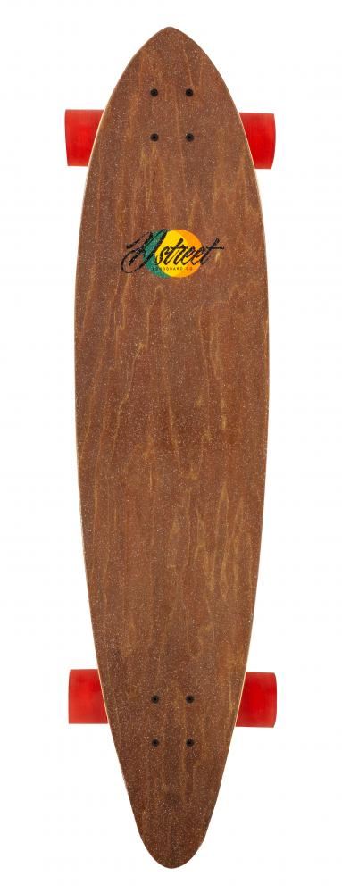 D Street Pintail Malibu Complete Longboard Wood Finish - 9.25