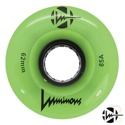 Luminous LED Quad Wheel - Green - 62mm / 85a (Unit)