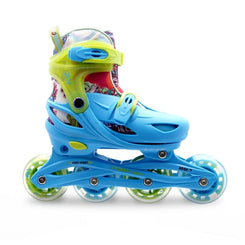Roces Inline Skates Ply, Flash Boy - Sky Blue / Lime - Skatewarehouse.co.uk