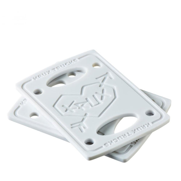 Krux Risers 1/8 IN (Pack of 2) - White - Skatewarehouse.co.uk