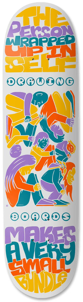 Drawing Boards Bundle Grey Skateboard Deck - 7.75" - Skatewarehouse.co.uk