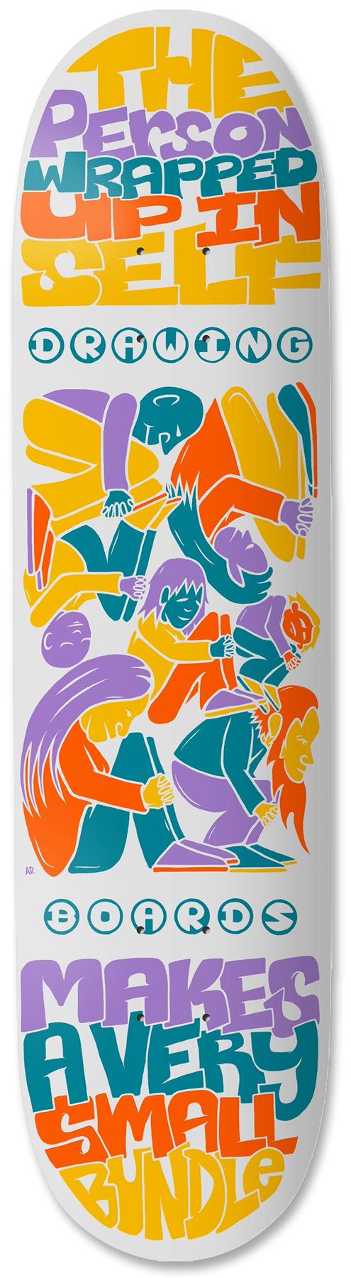 Drawing Boards Bundle Grey Skateboard Deck - 7.75