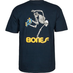 Powell Peralta Skateboarding Skeleton Tee Navy - Skatewarehouse.co.uk