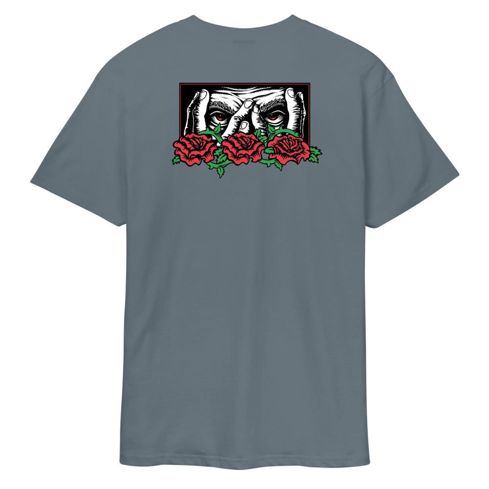 Santa Cruz T-Shirt Dressen Roses Ever-Slick - Iron - Skatewarehouse.co.uk
