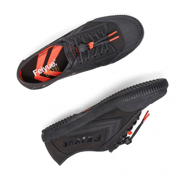 Feiyue Footwear Fe Lo 1920 EXO Martial Arts/Gym/Lifing Shoes - Black / Orange / Volcanic Glass - Skatewarehouse.co.uk
