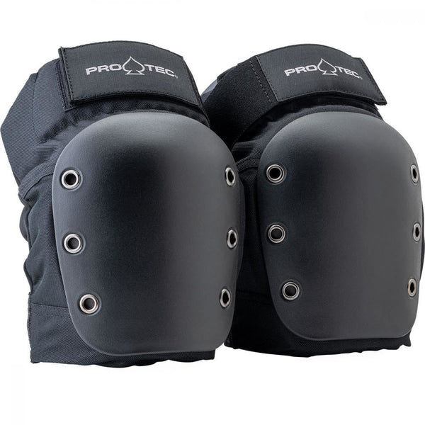 Pro-Tec Pads. Street Knee/Elbow Pad Set Open - Black - Skatewarehouse.co.uk