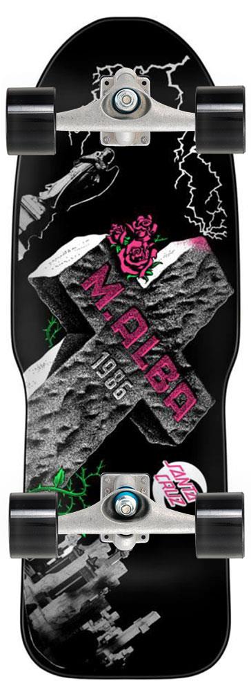 Santa Cruz Reissue Malba Tombstone x Carver Custom Surf Skate Skateboard CX - 10.24" x 29.72" - Skatewarehouse.co.uk
