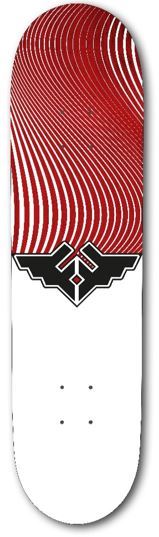 Fracture Wings V4 Red Skateboard Deck -  7.75