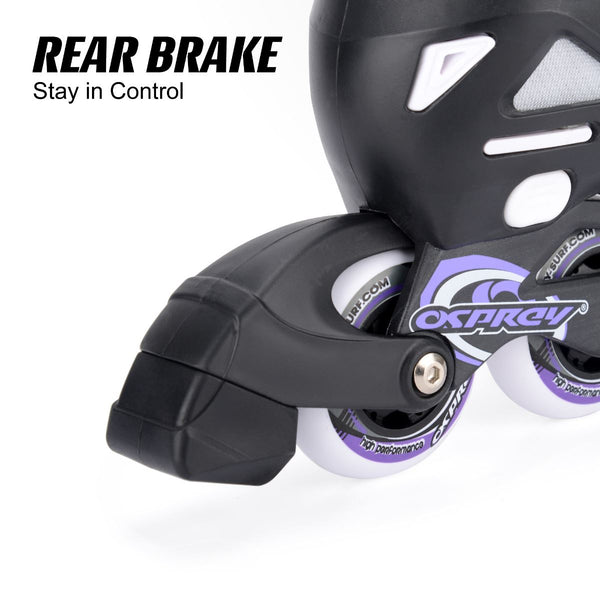 Osprey Adjustable Inline Skate - Purple - Skatewarehouse.co.uk