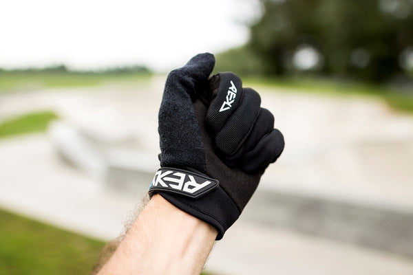 REKD Status BMX Scooter MTB Riding Gloves - Black - Skatewarehouse.co.uk