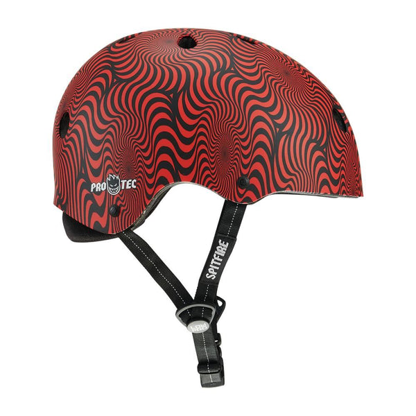 Pro-Tec Helmet X Spitfire Low Pro - Red Swirl - Skatewarehouse.co.uk