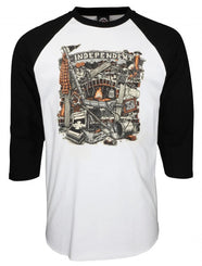 Independent Top Crust Baseball Top - Black / White - Skatewarehouse.co.uk