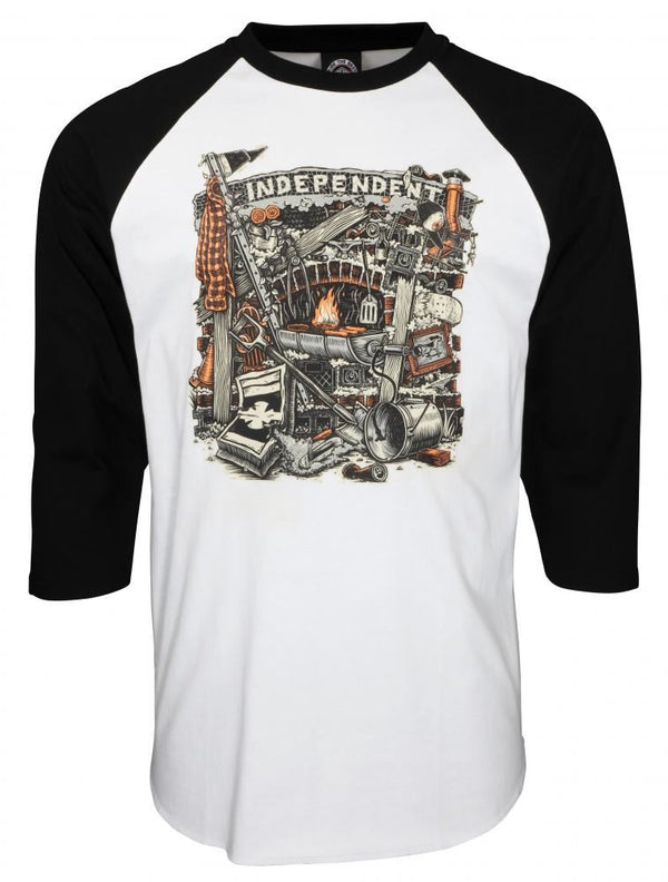 Independent Top Crust Baseball Top - Black / White - Skatewarehouse.co.uk