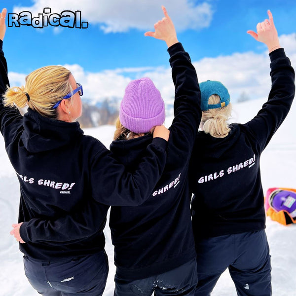 Radical. GIRLS SHRED Hoodie, unisex - Black - Skatewarehouse.co.uk