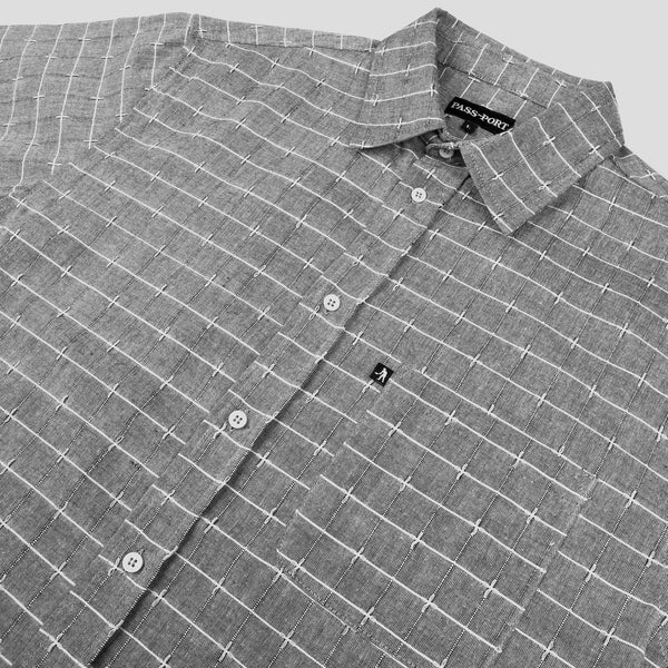 Pass~Port Line Wire Shirt - Longsleeve (Grey) - L