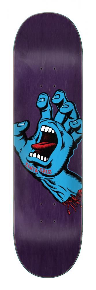 Santa Cruz Logo Screaming Hand Skateboard Deck - 8.375