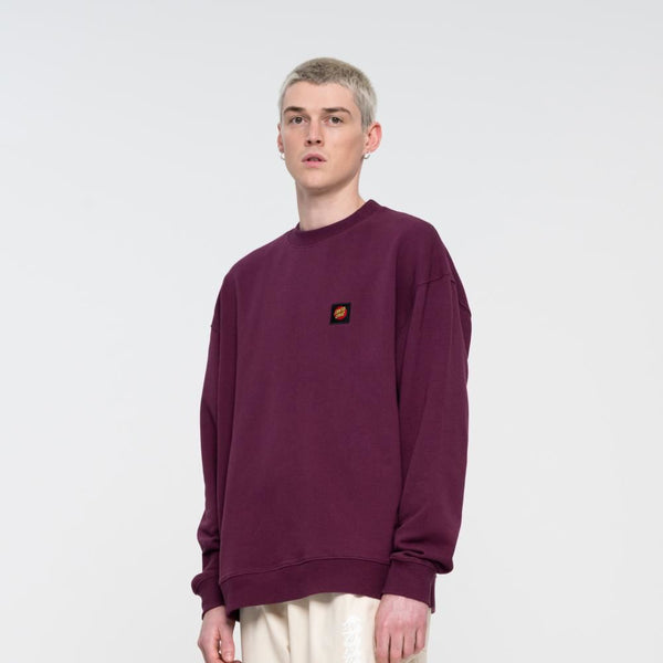 Santa Cruz Crew Classic Label Crew - Beetroot - Skatewarehouse.co.uk