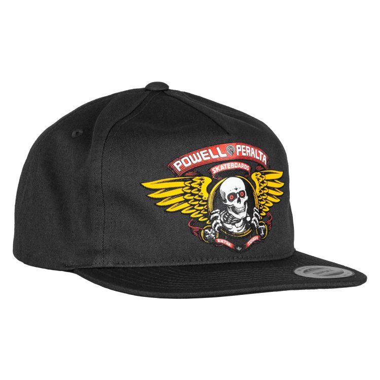 Powell-Peralta Winged Ripper Snapback Black - Skatewarehouse.co.uk