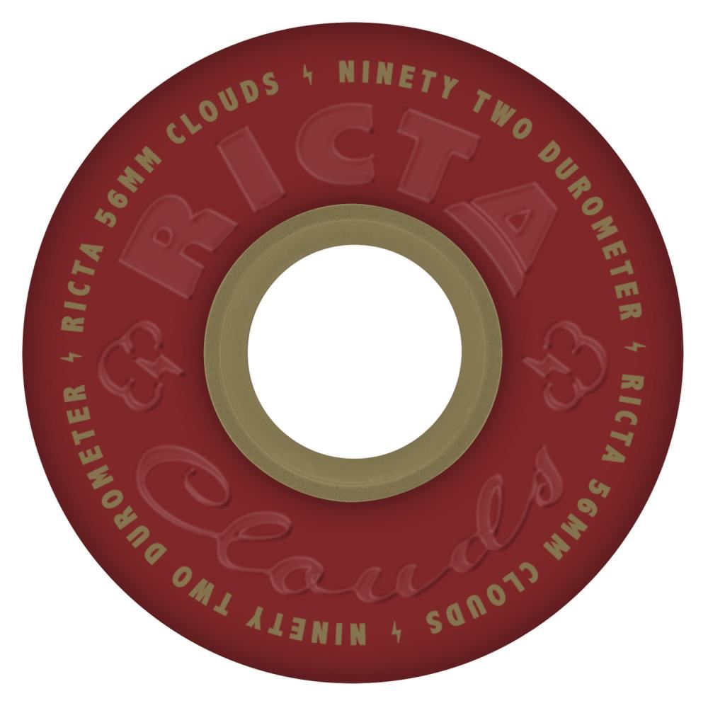 Ricta Skateboard Wheels Clouds 92a - Maroon - Skatewarehouse.co.uk