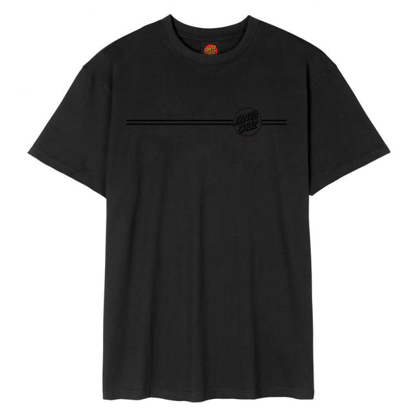 Santa Cruz T-Shirt Tonal Opus Dot Stripe T-Shirt - Black - Skatewarehouse.co.uk