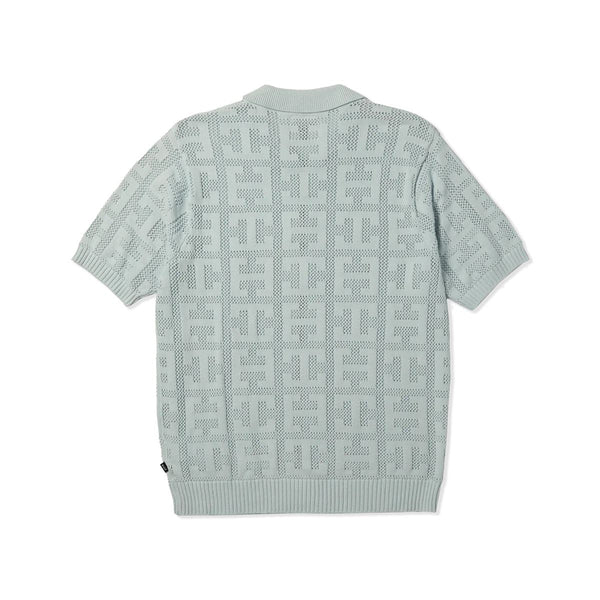 HUF Monogram Jacquard Zip Sweater (Sky)
