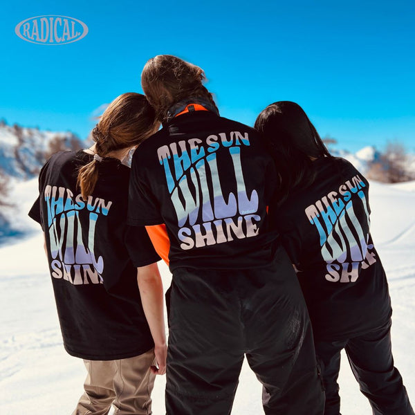 Radical. Sun Will Shine T-shirt, Unisex - Black - Skatewarehouse.co.uk