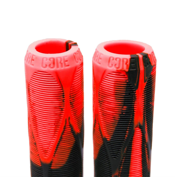 CORE Pro Handlebar Grips, Soft 170mm - Lava (Red/Black) - Skatewarehouse.co.uk
