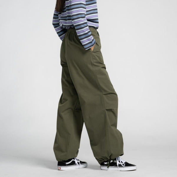 Santa Cruz Womens Pant Strip Parachute - Khaki - Skatewarehouse.co.uk