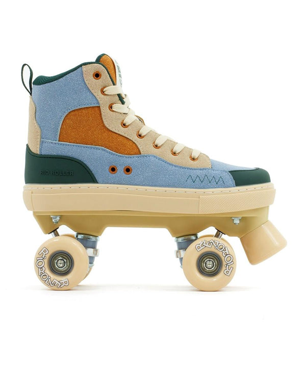 Rio Roller Beats Quad Skates - Blue / Tan