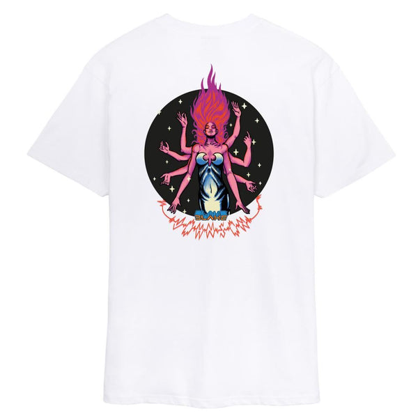 Santa Cruz T-Shirt Johnson Danger Zone 2 - White - Skatewarehouse.co.uk