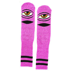Toy Machine Heather Sect Eye Sock Neon Pink