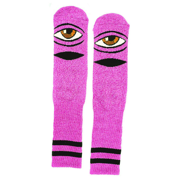 Toy Machine Heather Sect Eye Sock Neon Pink