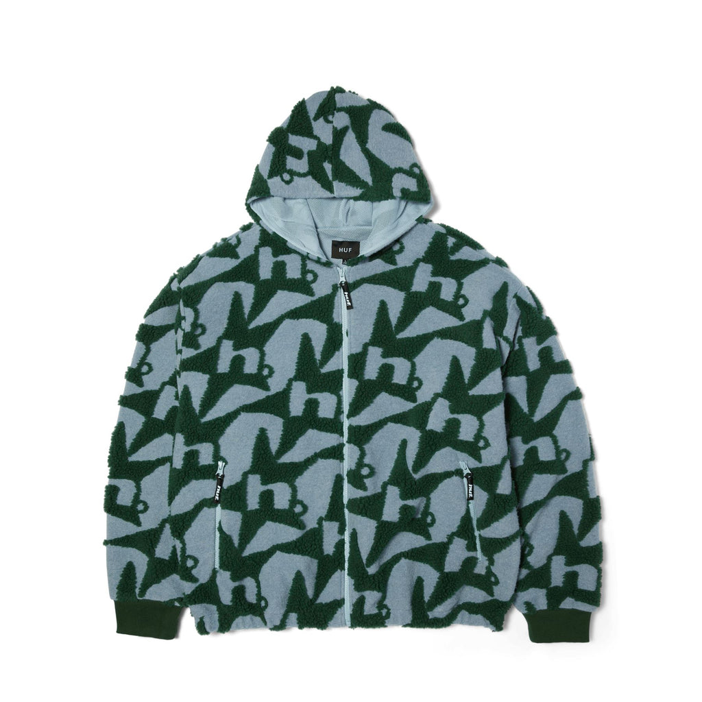 H Star Repeat High Pile Jacket (Ice Blue)