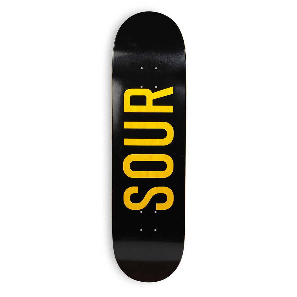 Sour Solution 'Army' Black / Woodstain (Square Shape) Skateboard Deck - 8.5"