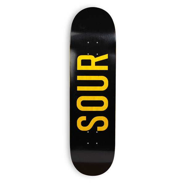 Sour Solution 'Army' Black / Woodstain (Square Shape) Skateboard Deck - 8.5
