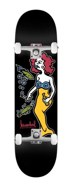 Krooked Dbx Team Mermaid Black - (Black) x Venom Custom Complete Skateboard - 8.25"