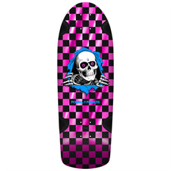 Powell-Peralta Ripper • O.G. • Checkered • '18' • • Pink Foil Skateboard Deck - 10.0"