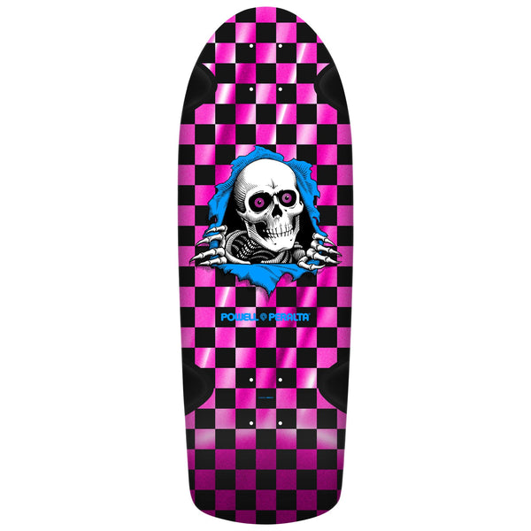 Powell-Peralta Ripper • O.G. • Checkered • '18' • • Pink Foil Skateboard Deck - 10.0