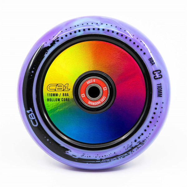 CORE CB1 Nylon Hollow Core Scooter 110mm - Black / Neo Scooter Wheels